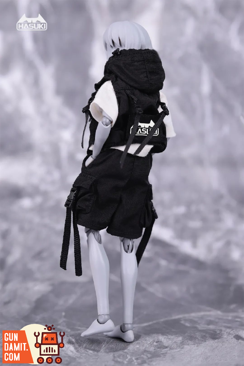 HASUKI 1/12 CS012A Figure Clothing Black Pants & Black