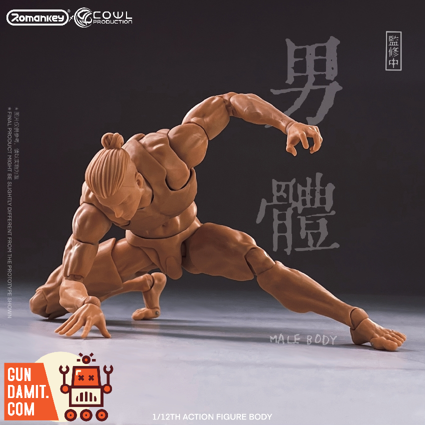 Romankey Cowl 1/12 Male Body Yellow Color Action Figure | GunDamit.com