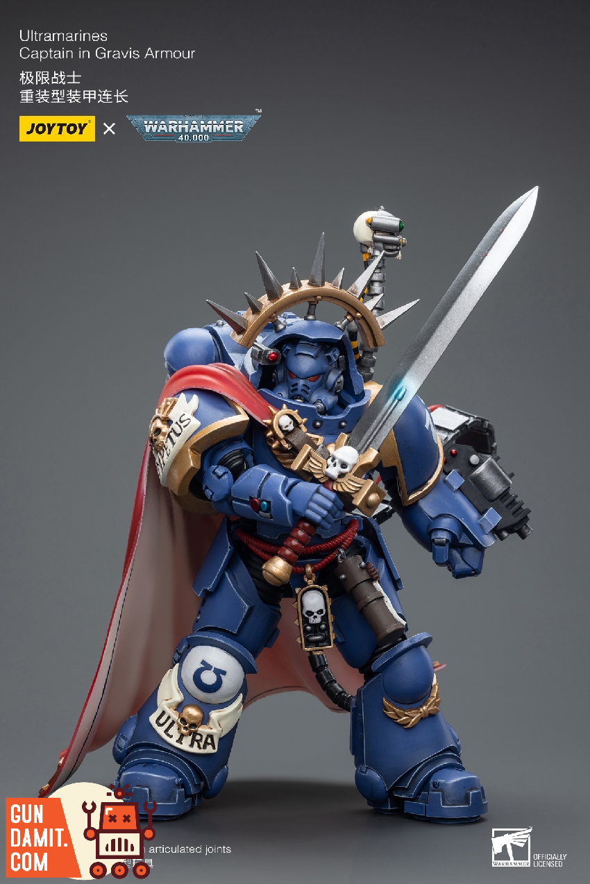 JoyToy 1/18 Warhammer 40K Ultramarines Captain Gravis | GunDamit.com