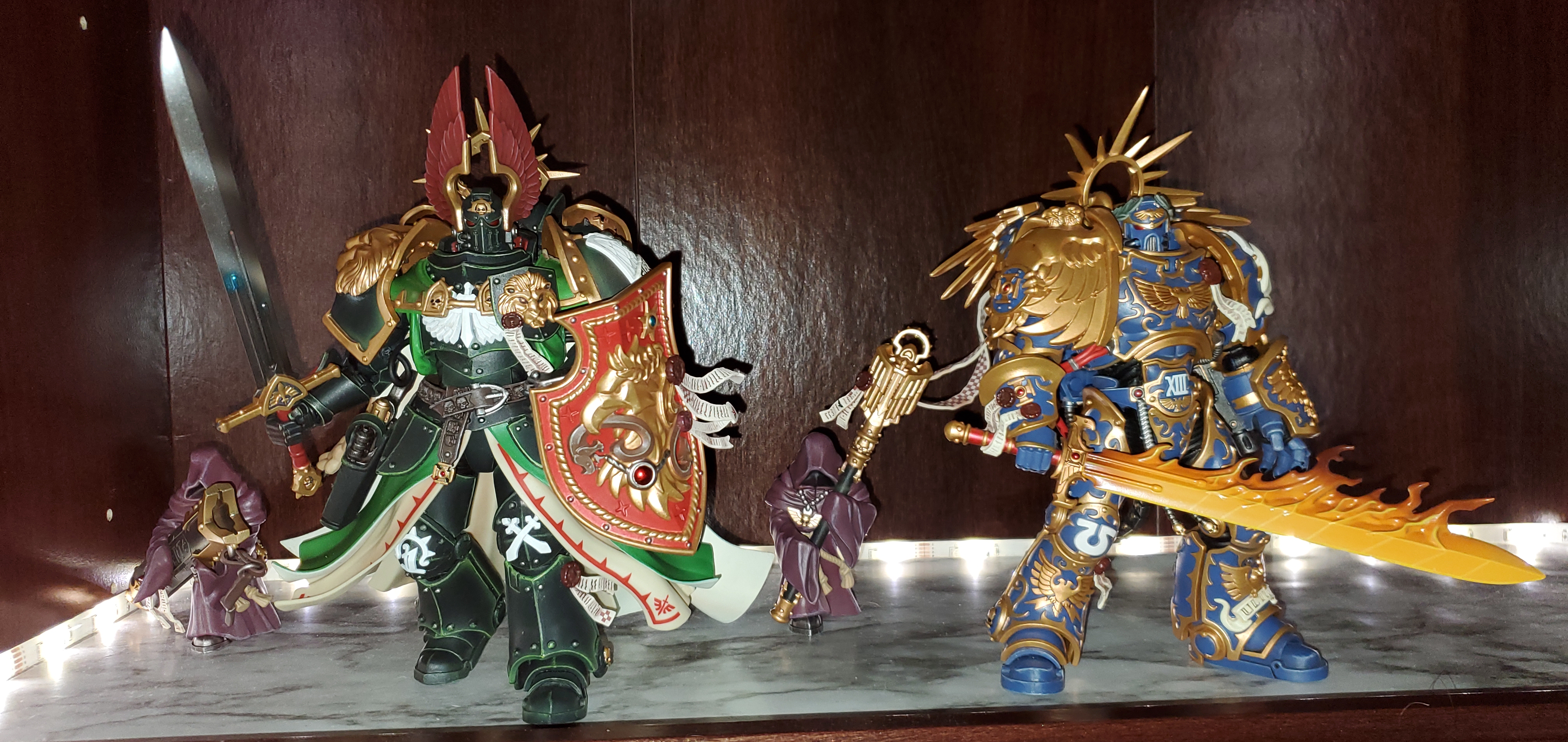JOYTOY Warhammer - Figura De Acción 40K 1/18 Dark Angels Primarch Lion ElJonson Y Supremo Gran Maestro Azrael (juego De 2 Figuras) Colección Modelo Navidad Regalos De Cumpleaños