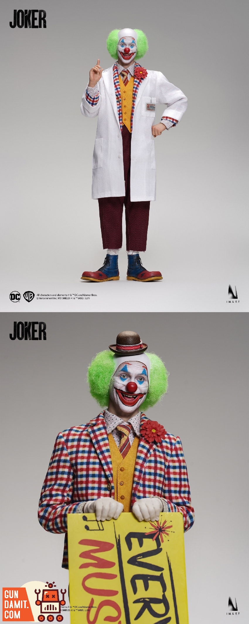 INART 1/6 JOKER ダブル 素体 植毛タイプヘッド H008D1 INART 1/6 JOKER ダブル 素体 植毛タイプヘッド H008D1 1/6