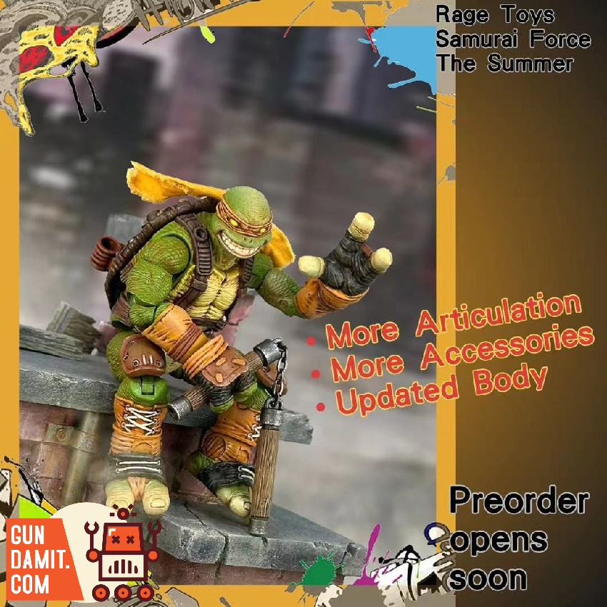 Fury Toys 1/12 Samurai Turtles Summer Set w/ Accessories