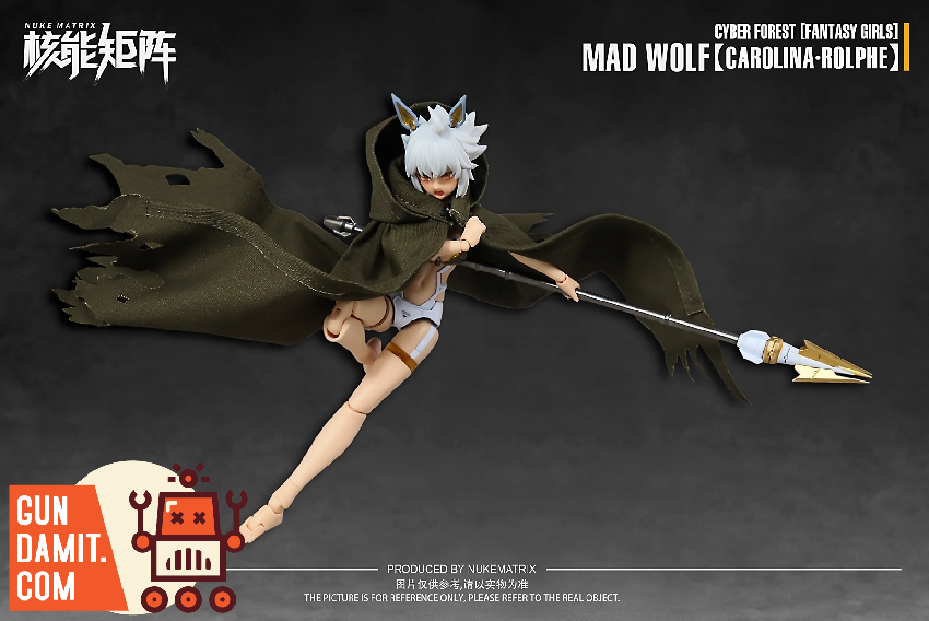 Nuke Matrix Fantasy Girl Cyber Forest Mad Wolf Model Kit