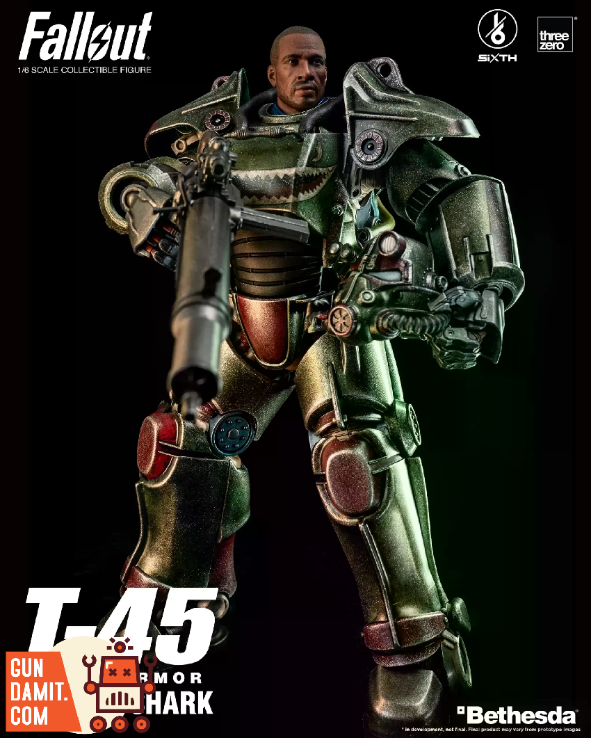 【箱破れのためお値引】threezero fallout T-45アーマーのみ Fallout1/6 T-45 Hot Rod Shark Power Armor – threezero store