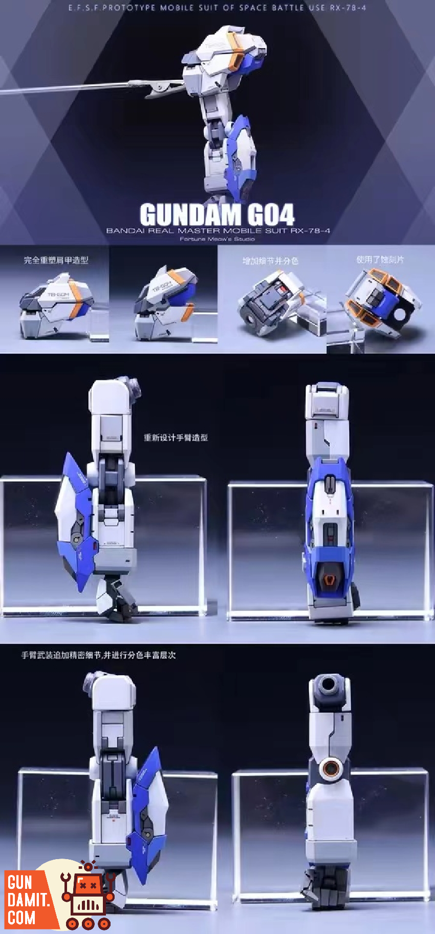 Fortune Meow's Studio 1/100 MG RX-78-4 ガンダム用