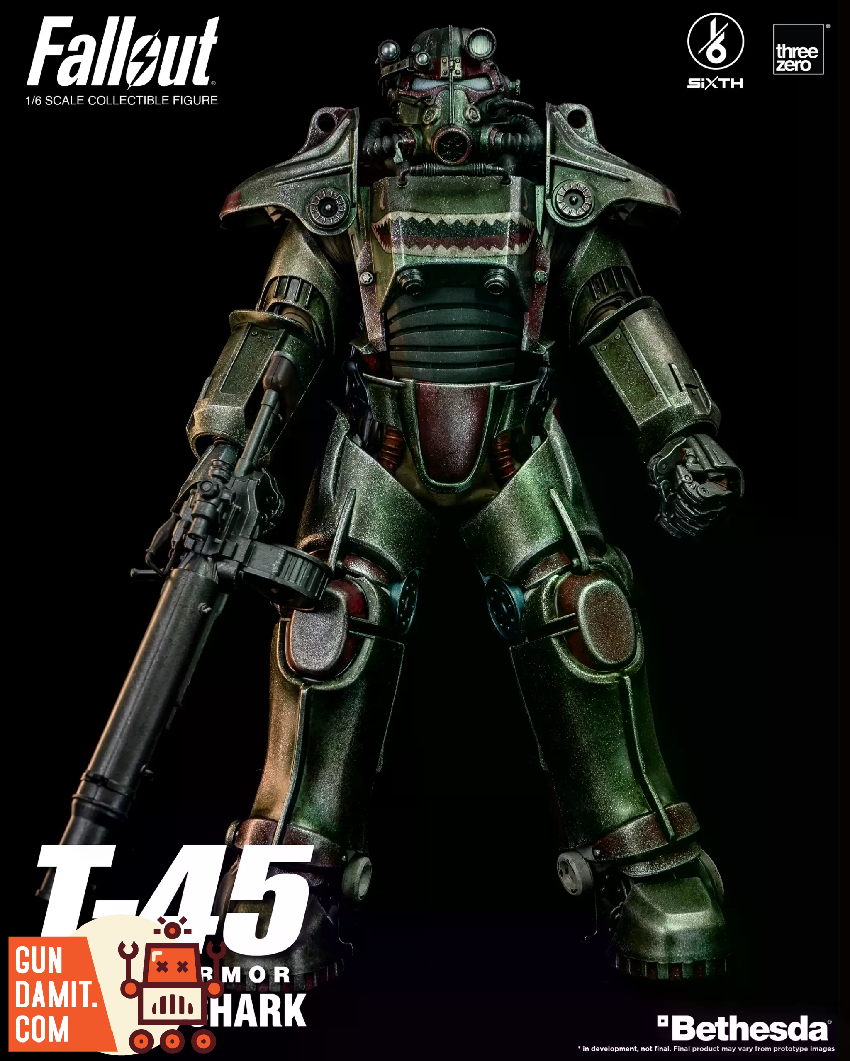 その他 Fallout T-45 Power Armor Hot Rod Shark Fallout1/6 T-45 Hot Rod Shark Power Armor - YouTube