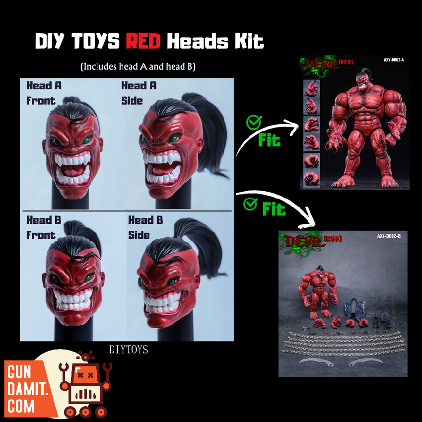 DIY Toys Red Heads Kit for Axytoys The Devil 1/12 | GunDamit.com