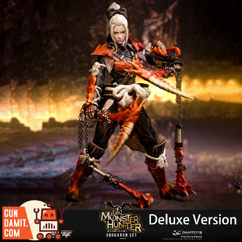 DAMTOYS モンスターハンター ガロンα セット DX版 DMS041S DAMTOYS & NAUTS 1/6 DMS041S Monster Hunter Odogaron Set Deluxe