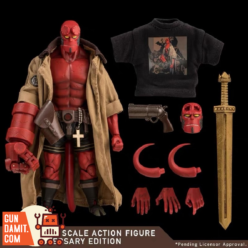 Hellboy フィギュア コート付き Hellboy 30th Anniversary Deluxe Vinyl Figure (Black and White