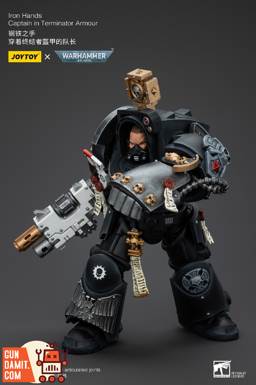 JoyToy Source 1/18 Warhammer 40K Iron Hands Captain in Terminator