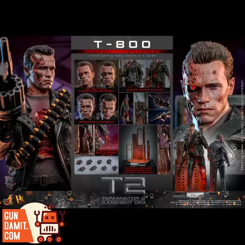 Hot Toys 1/6 DX46 T-800 Terminator Genisys Arnold Battle