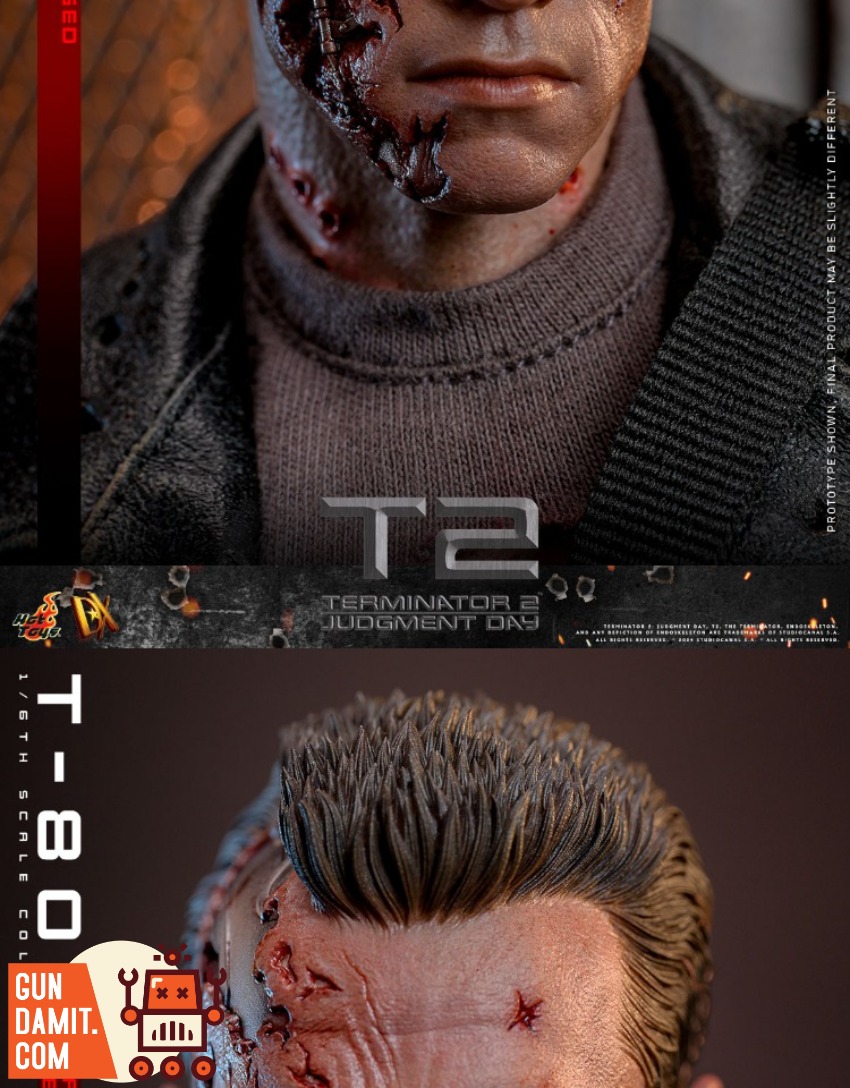 Hot Toys 1/6 DX46 T-800 Terminator Genisys Arnold Battle Damaged