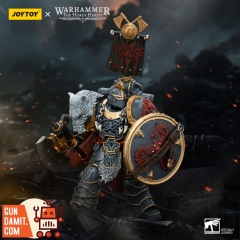 JOYTOY 1/18 Figuras De Acción Warhammer The Horus Hery Space Wolv Legion Praetor Con Hacha Electrica Y Escudo De Combate Modelo De Anime