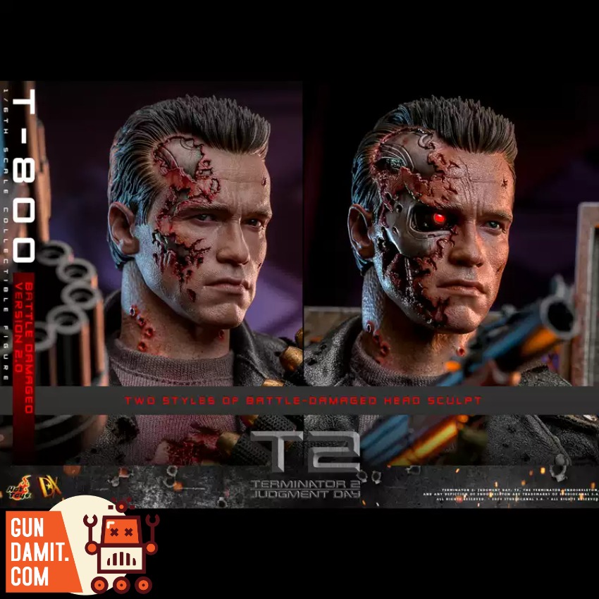 Hot Toys 1/6 DX46 T-800 Terminator Genisys Arnold Battle Damaged