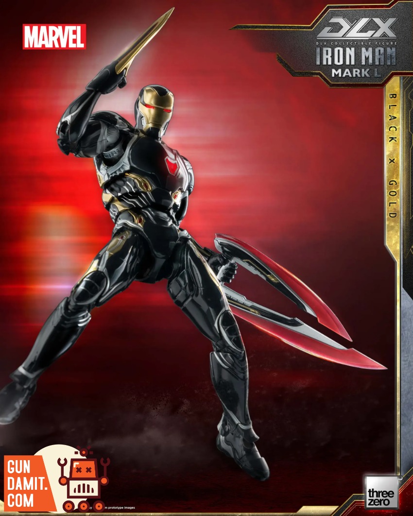 Threezero Marvel DLX Iron Man Mark 50 Black x Gold Version