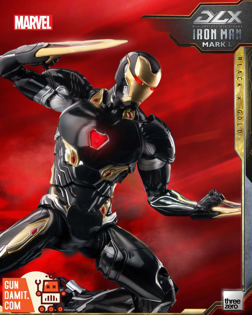 Threezero Marvel DLX Iron Man Mark 50 Black x Gold Version