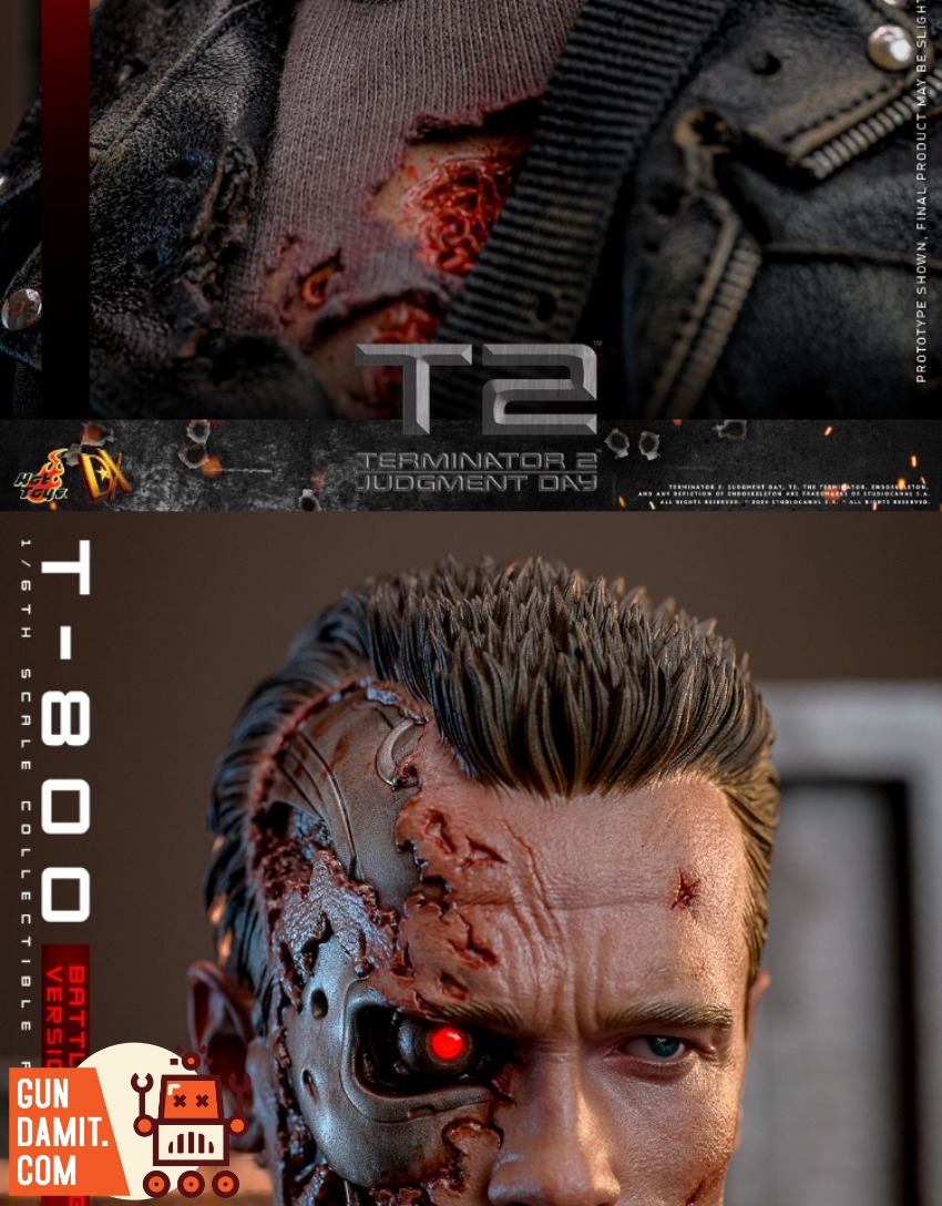 Hot Toys 1/6 DX46 T-800 Terminator Genisys Arnold Battle Damaged