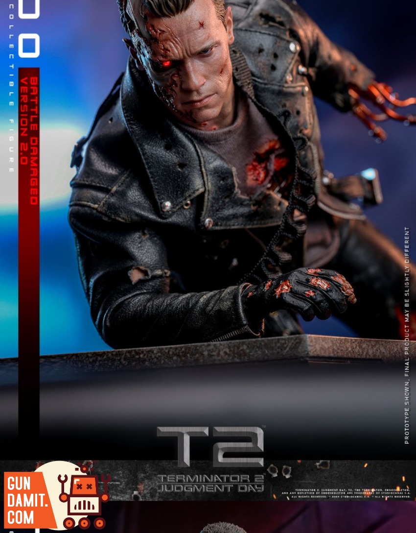 Hot Toys 1/6 DX46 T-800 Terminator Genisys Arnold Battle Damaged