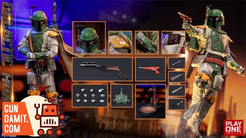 Play One Twelve 1/12 POT-0006 Galactic Hunter Boba Fett Deluxe