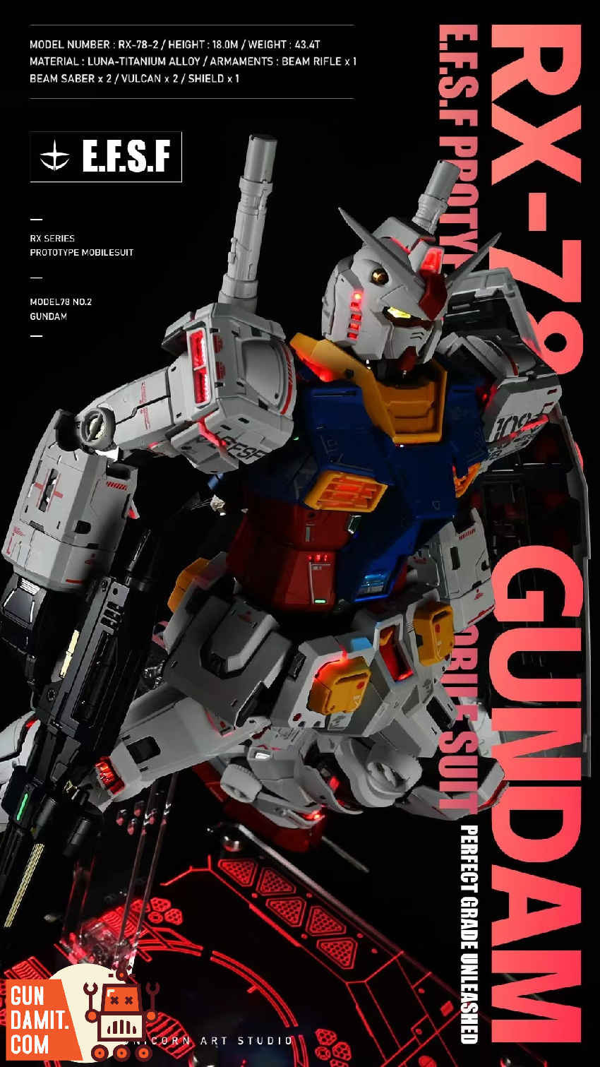 Unicorn Art LED Units for 1/60 PG UNLEASHED RX-78-2 Gundam