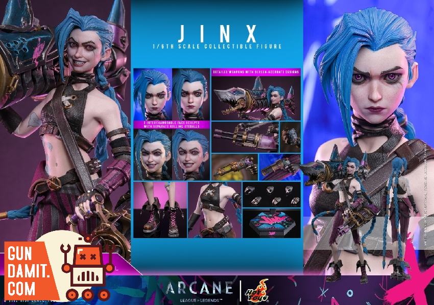 Pre-Order] HotToys 1/6 TMS137 Arcane: League of Legends Jinx,Hot Toys