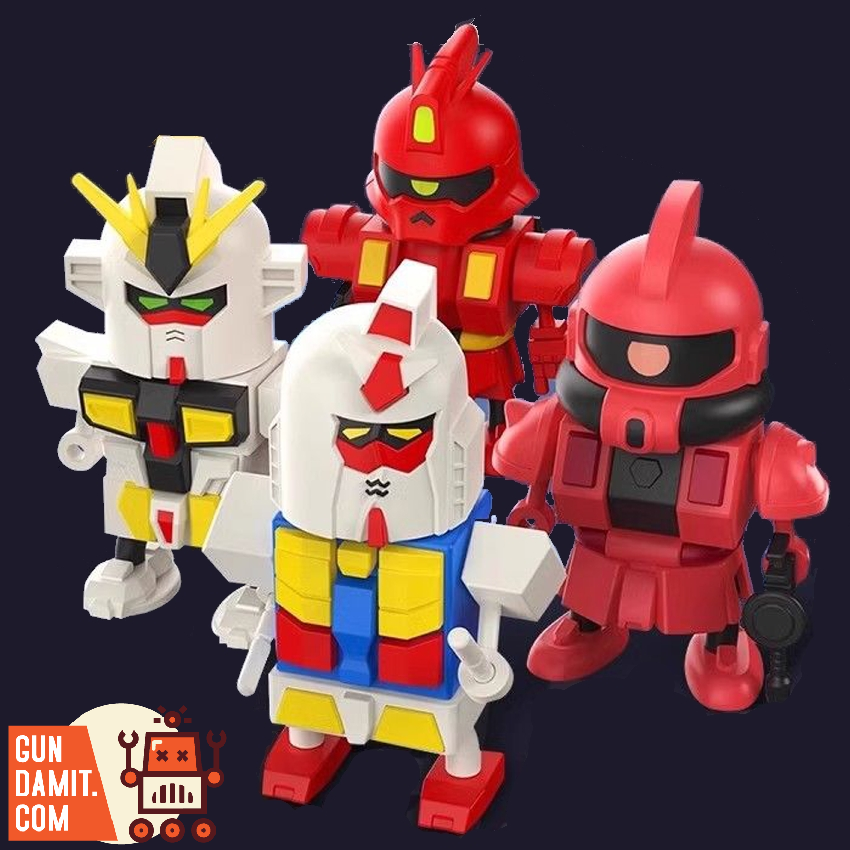 ポーネグリ　フィギュア　4個セット PZEU Gundam Clockwork Warrior Four-Piece Set Model Kit - GunDamit