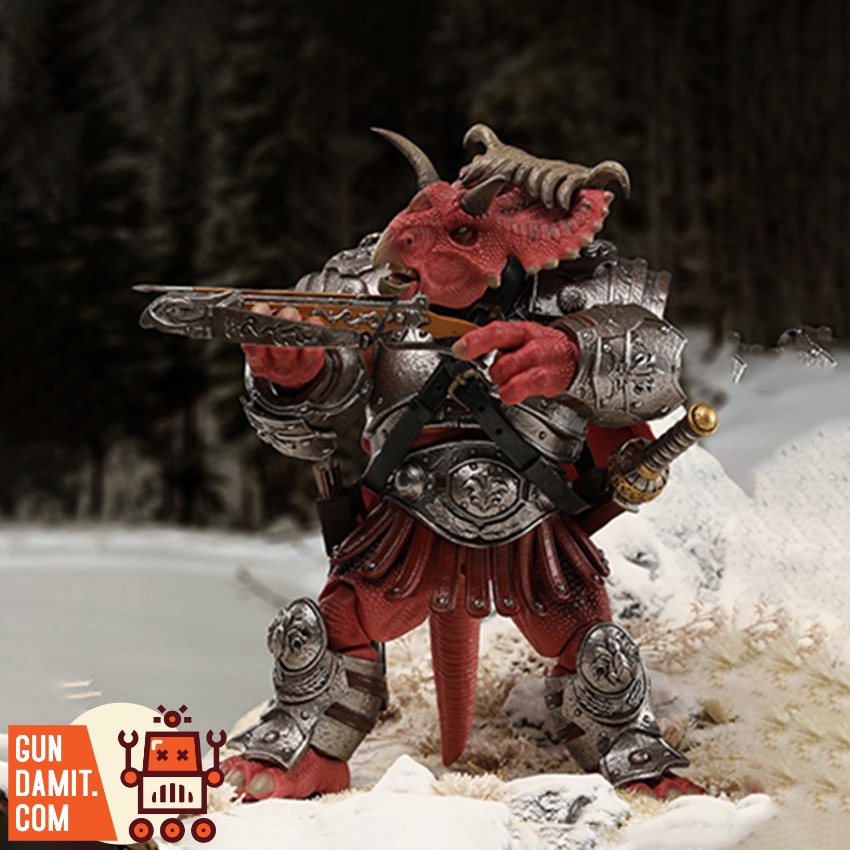 Axytoys 1/12 AXY-012B Dinosaur Battlefield Triceratops Legion Red Deluxe Version