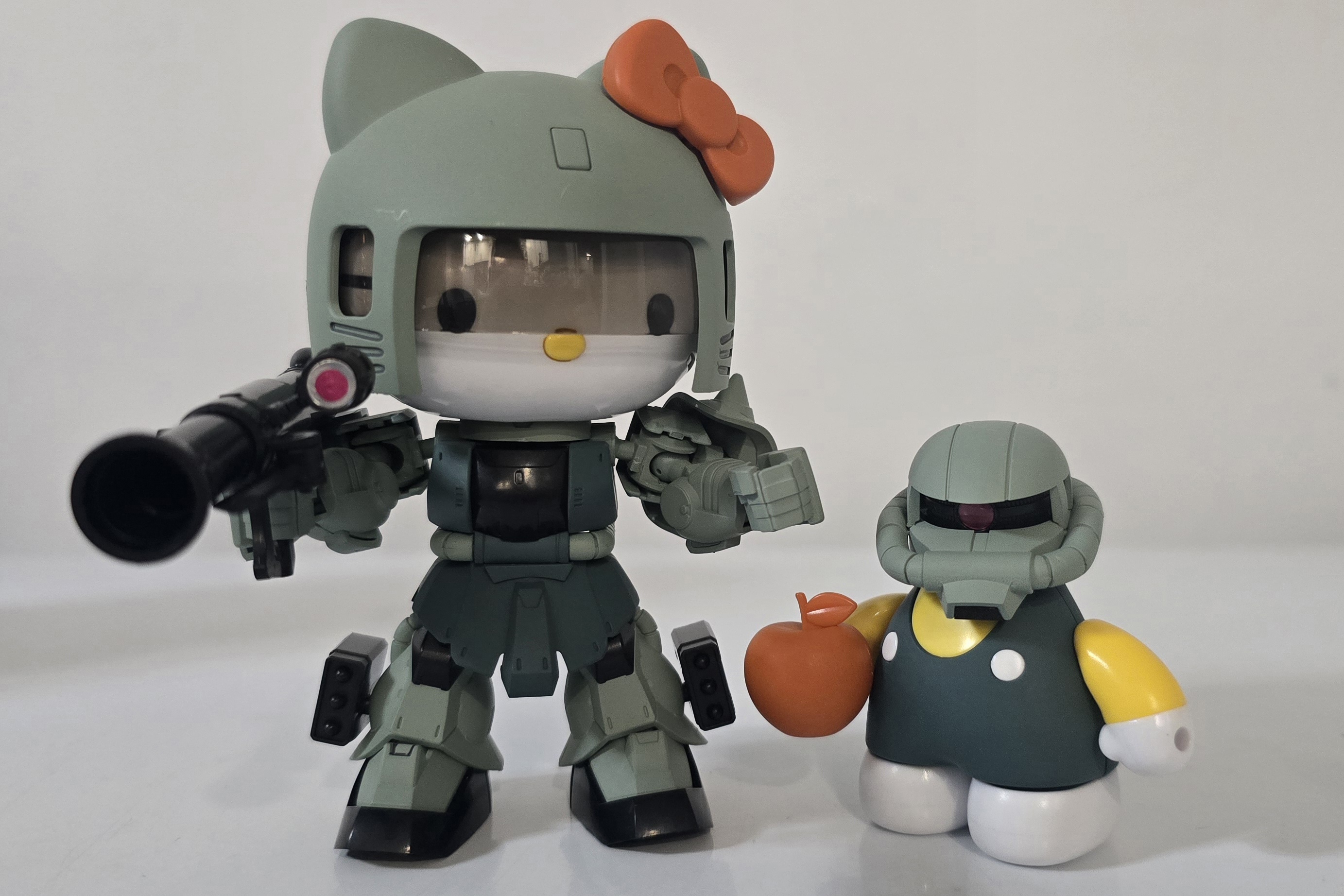 MengShan Sheet Metal Spraying Hello Kitty SD Green Zaku Model Kit
