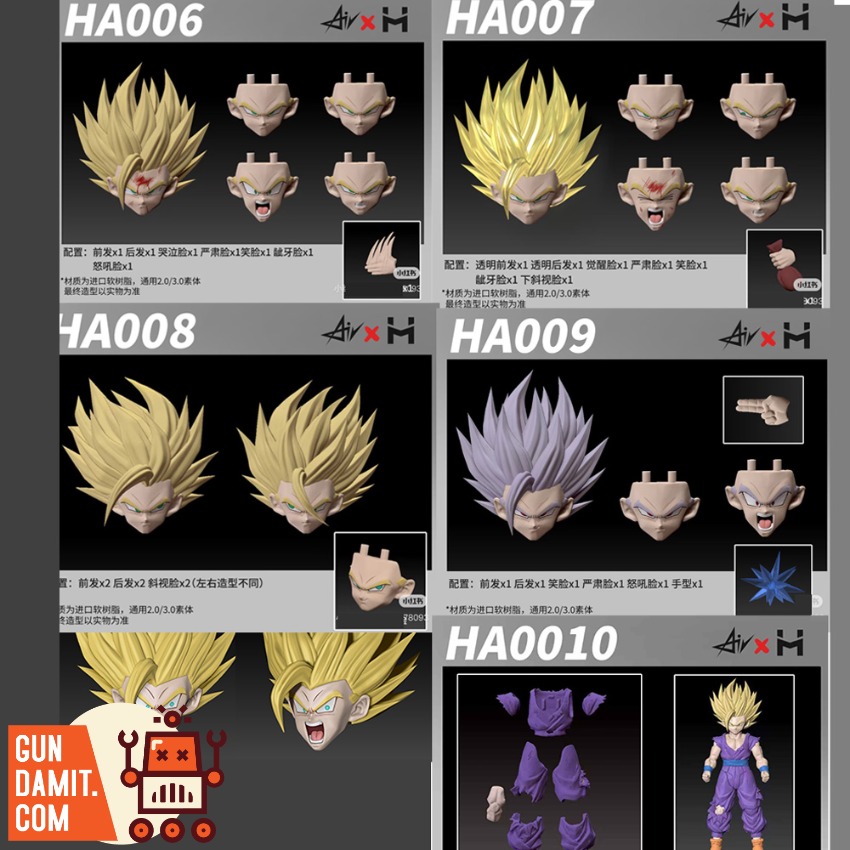 HM Studio X AIR Creation 1/12 HA006-10 Head Accessories for Saiyan Superman