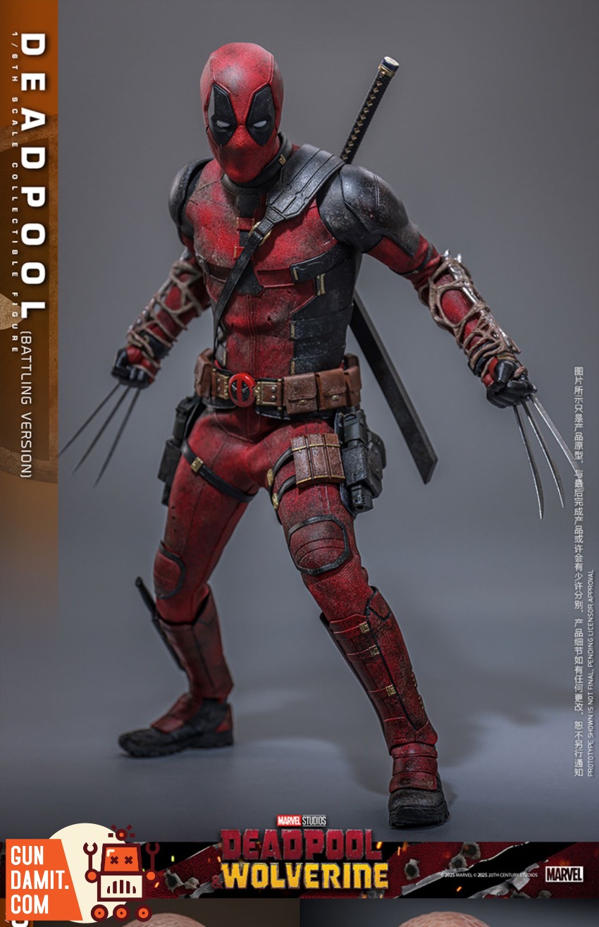 最旬トレンドパンツ HotToys 1/6 MMS782YD Deadpool vs Wolverine Deadpool Battle アメコミ