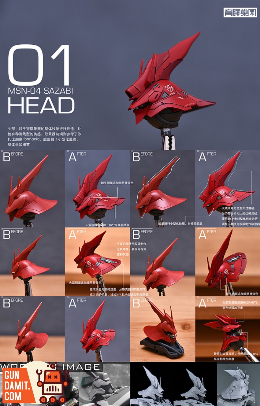YuJiao Land 1/100 Upgrade Etching Parts for MG MSN-04 Sazabi