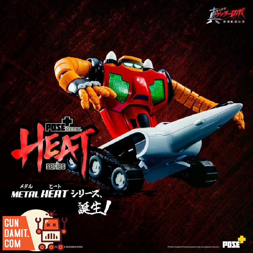 [Sample][Italy Buyer Only] Pose Toy Pose+ Metal Heat Series Getter 3 Getter Robo Armageddon Version