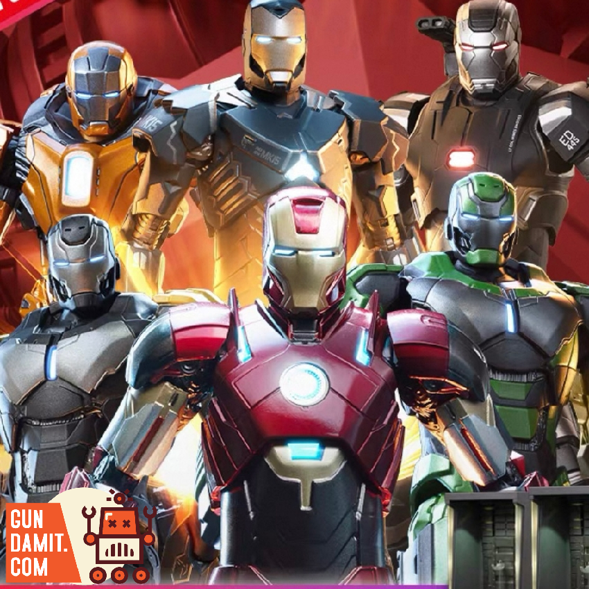 ZT Toys 1/10 Iron Man MK15 Sneaky + MK16 Night Club + MK25 Striker + MK26 Gamma + MK36 Peacemaker + War Machine Armor Mark 2