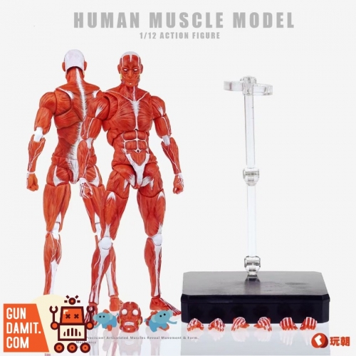 KEEPGOING 1/12 Human Muscle Model Super Movable Doll Red Color