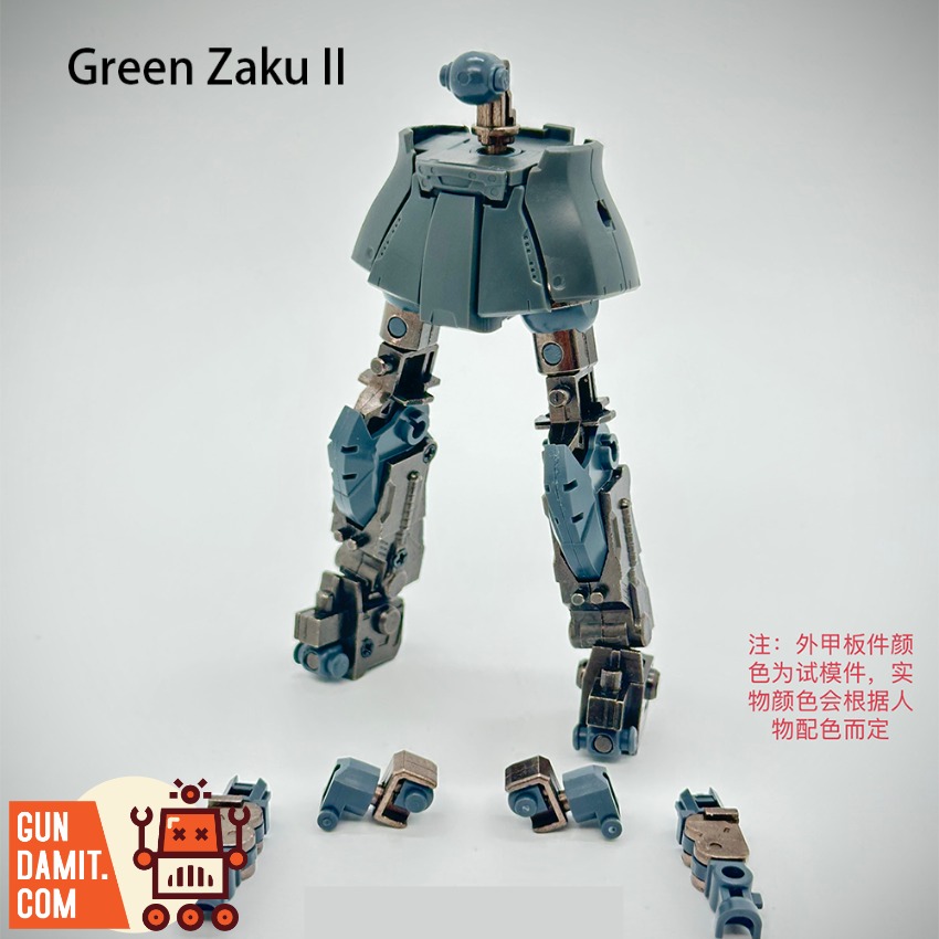 [Coming Soon] Point Factory 1/144 HG 025 GTO Green Zaku II Metal Frame Model Kit
