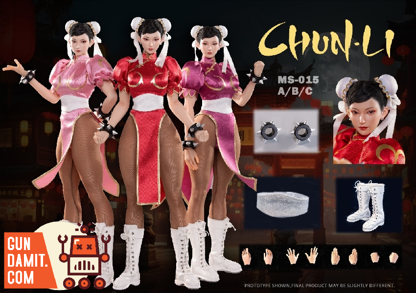 えむchan Star Man 1/6 MS-015B Female Fighter Chun-li Pink Version