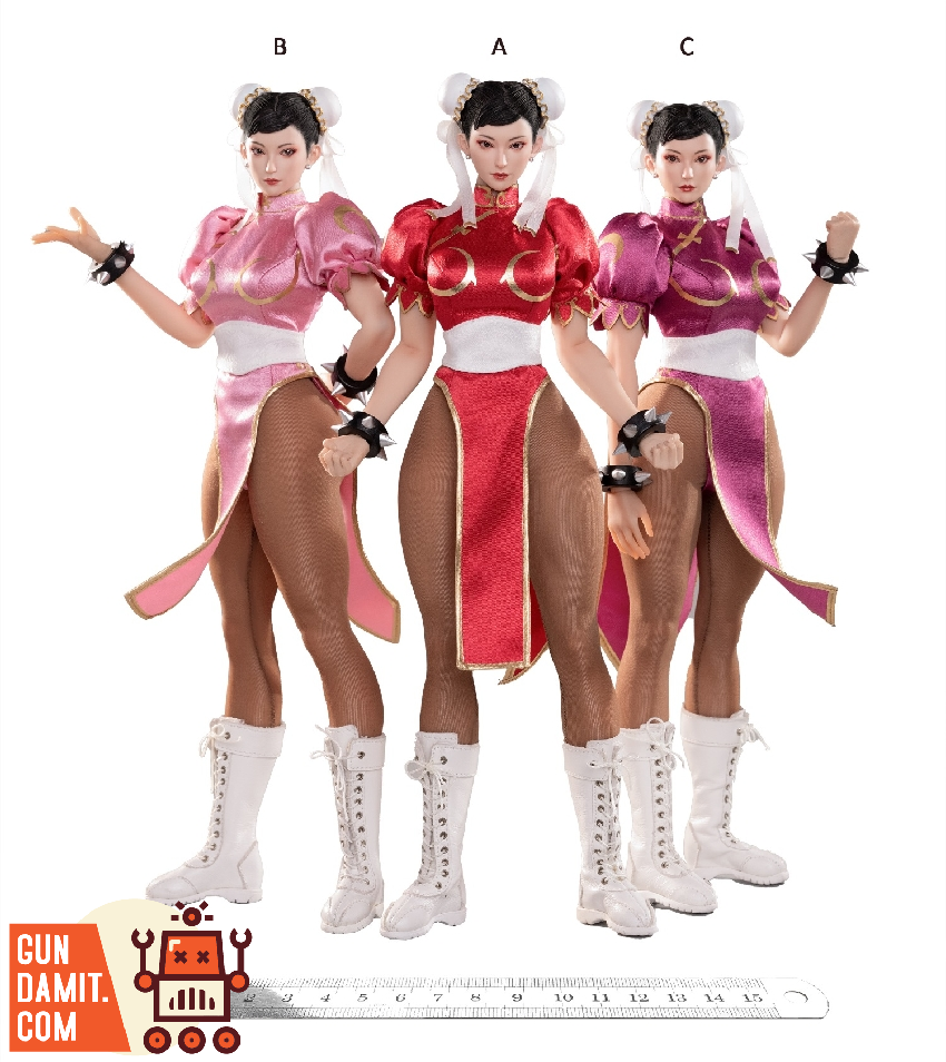 えむchan Star Man 1/6 MS-015B Female Fighter Chun-li Pink Version