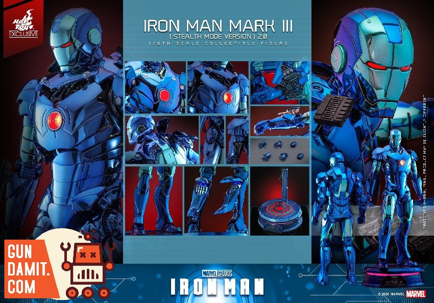 HotToys 1/6 MMS814D71 Iron Man Mark III Stealth | GunDamit.com