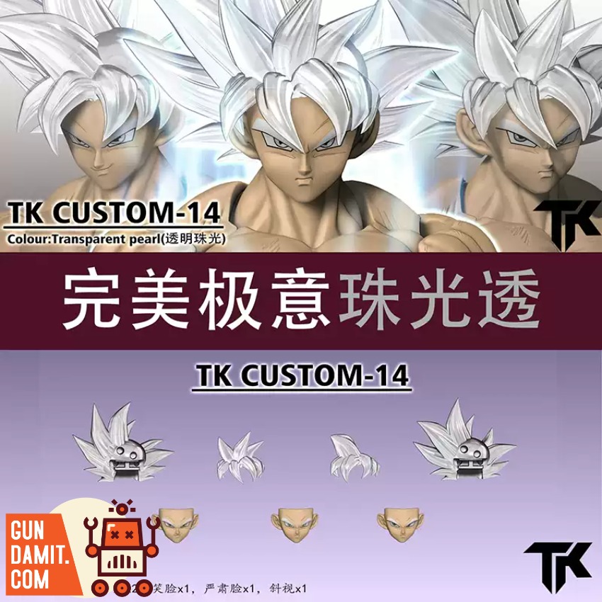 TK CUSTOM 14 Head Sculpt Transparent Pearlescent Version