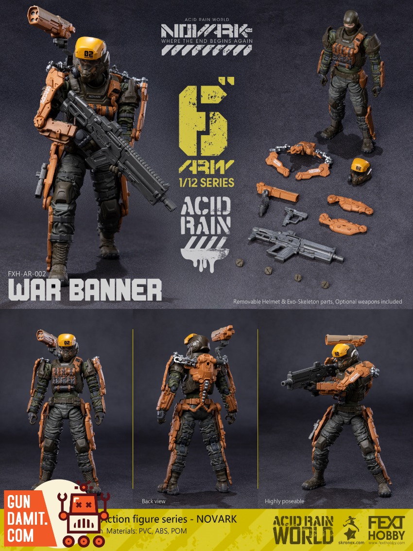 Acid Rain アシドレイン 1:12 4点セット Fext Hobby Fext Hobby Acid Rain Novark 1/12 Figures Set (001–004) - GunDamit