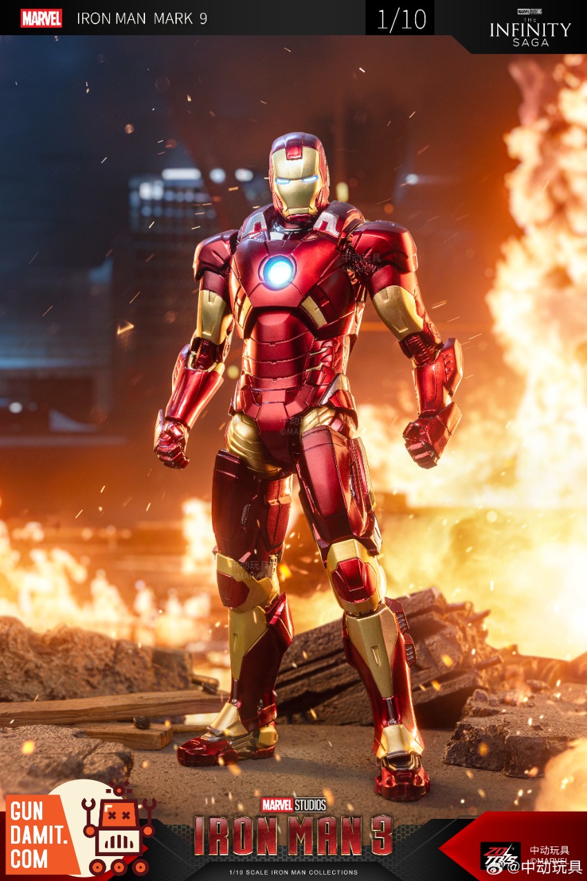 ZT Toys 1/10 Iron Man Mark 9 Marvel Armor Action Figure | GunDamit.com