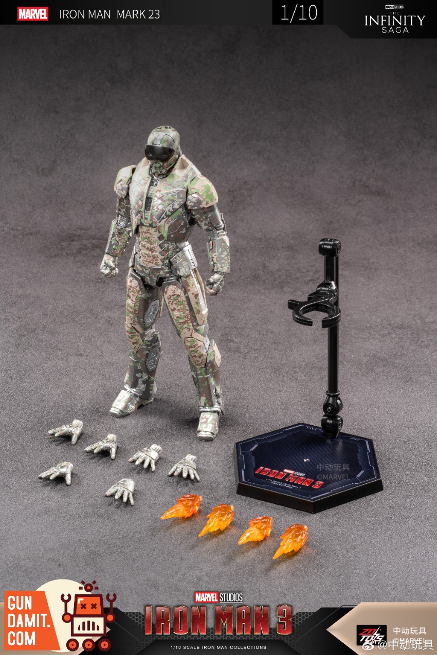 ZT Toys 1/10 Marvel Iron Man 3 MK23 Shadow Edition | GunDamit.com