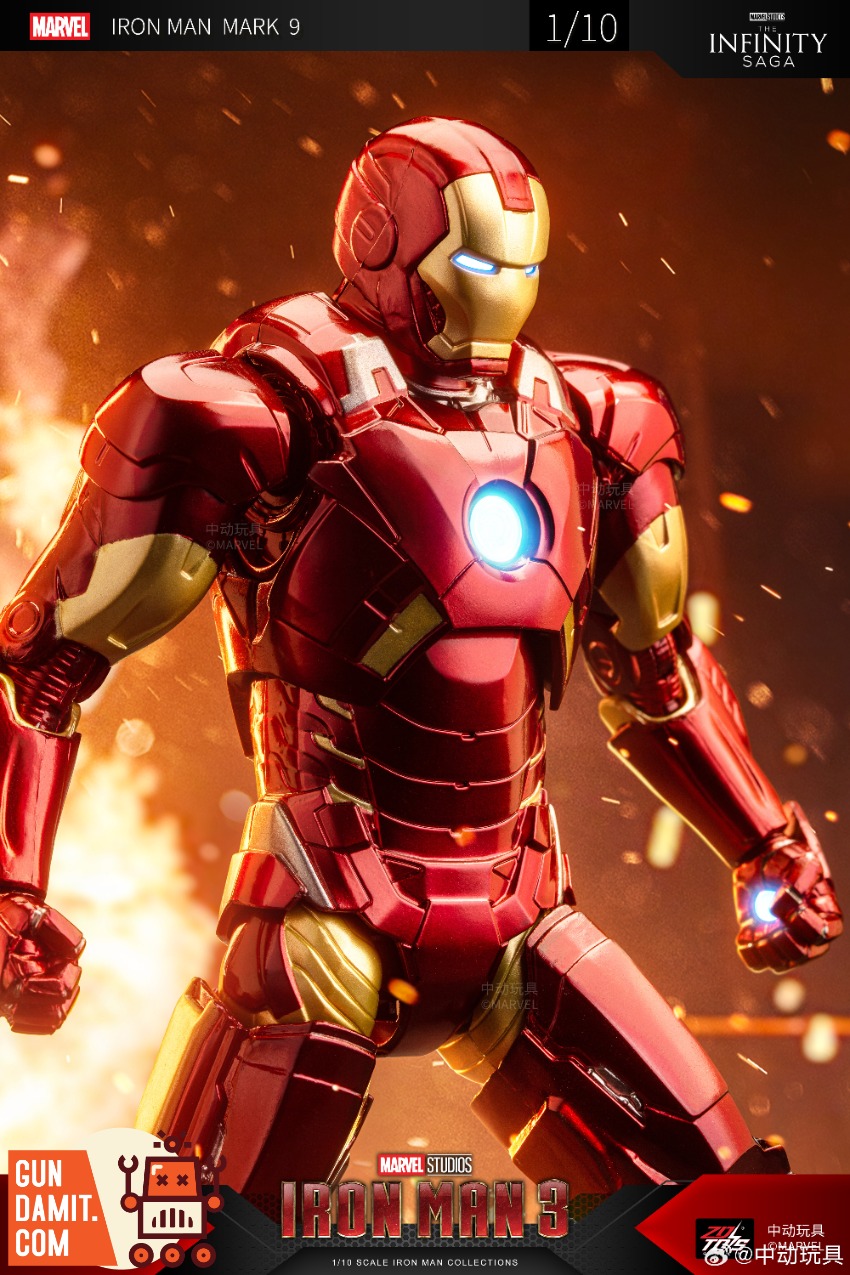 その他 marvel ZT Toys 1/10 Marvel X-Series Iron Man 3 Iron Man MK9
