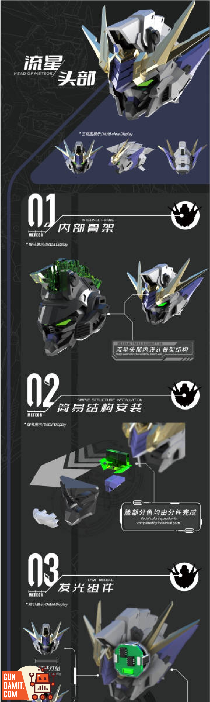 Wanxiangjubian Model 1/100 TMS Series Meteor Model Kit - GunDamit