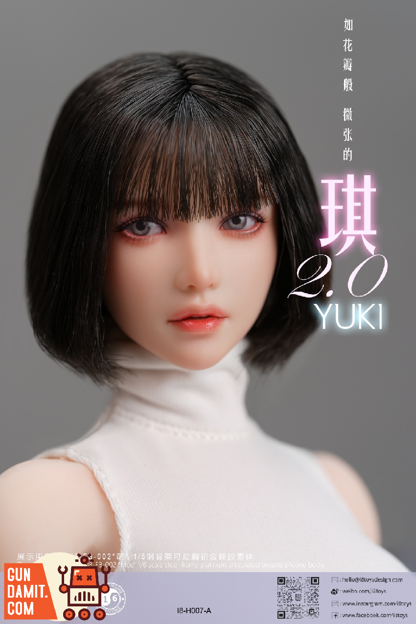 I8 Toys 1/6 I8-H007A-A Slightly Open Like Petals Yuki 2.0 Head