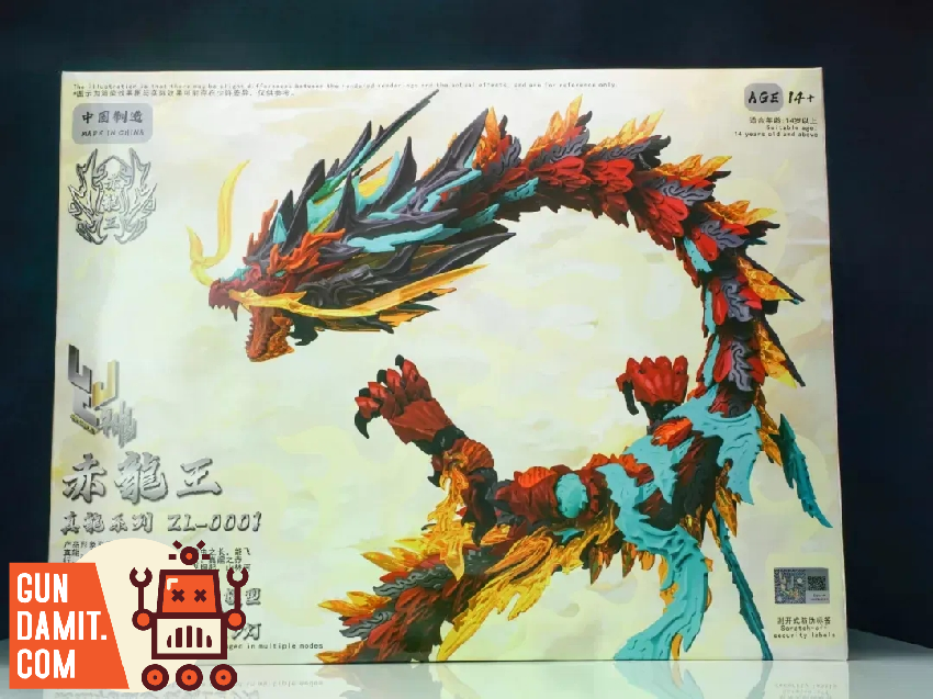 ShenX ZL-0001 Red Dragon Model Kit with LED | GunDamit.com
