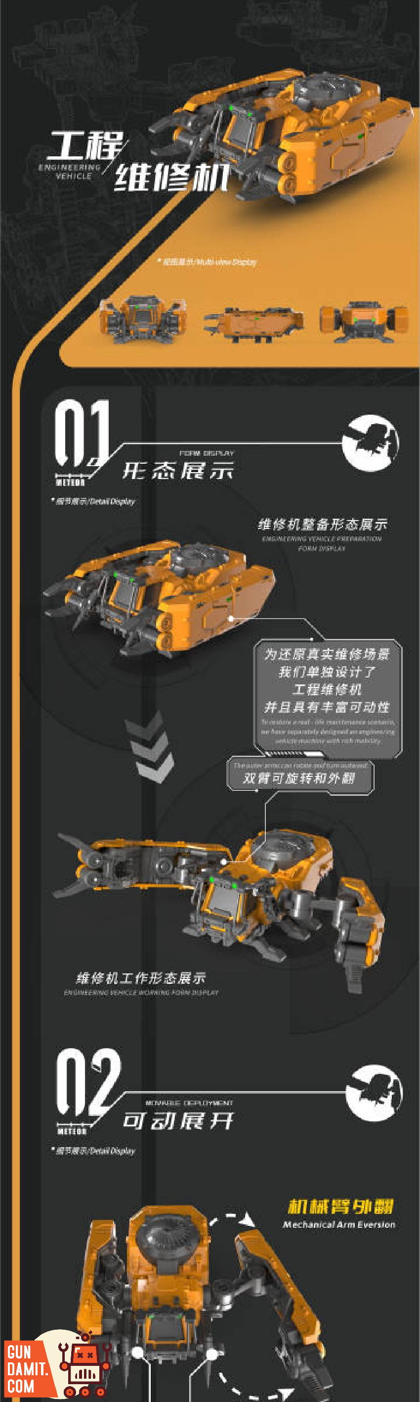 Wanxiangjubian Model 1/100 TMS Series Meteor Model Kit - GunDamit