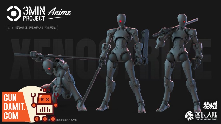 Sheik Mainland 1/18 3 Min Project Xenostrike Grey Version Model