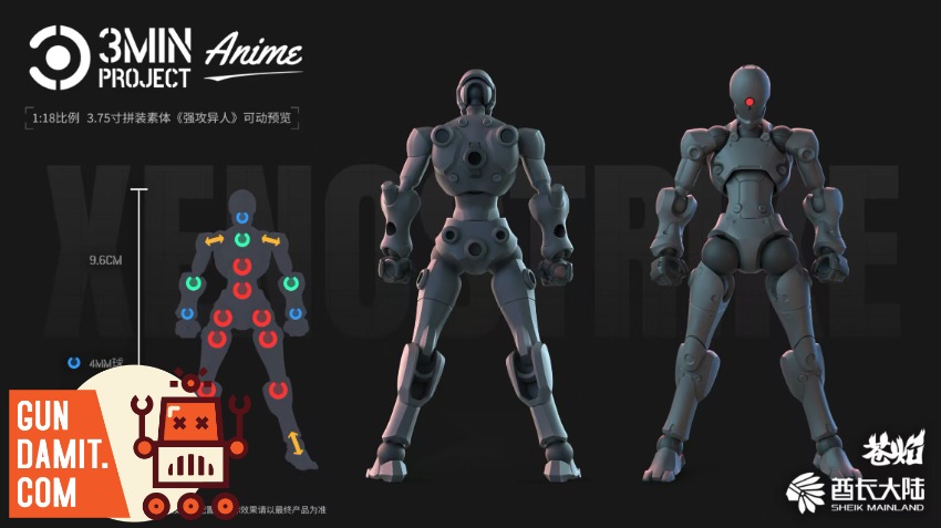 Sheik Mainland 1/18 3 Min Project Xenostrike Grey Version Model