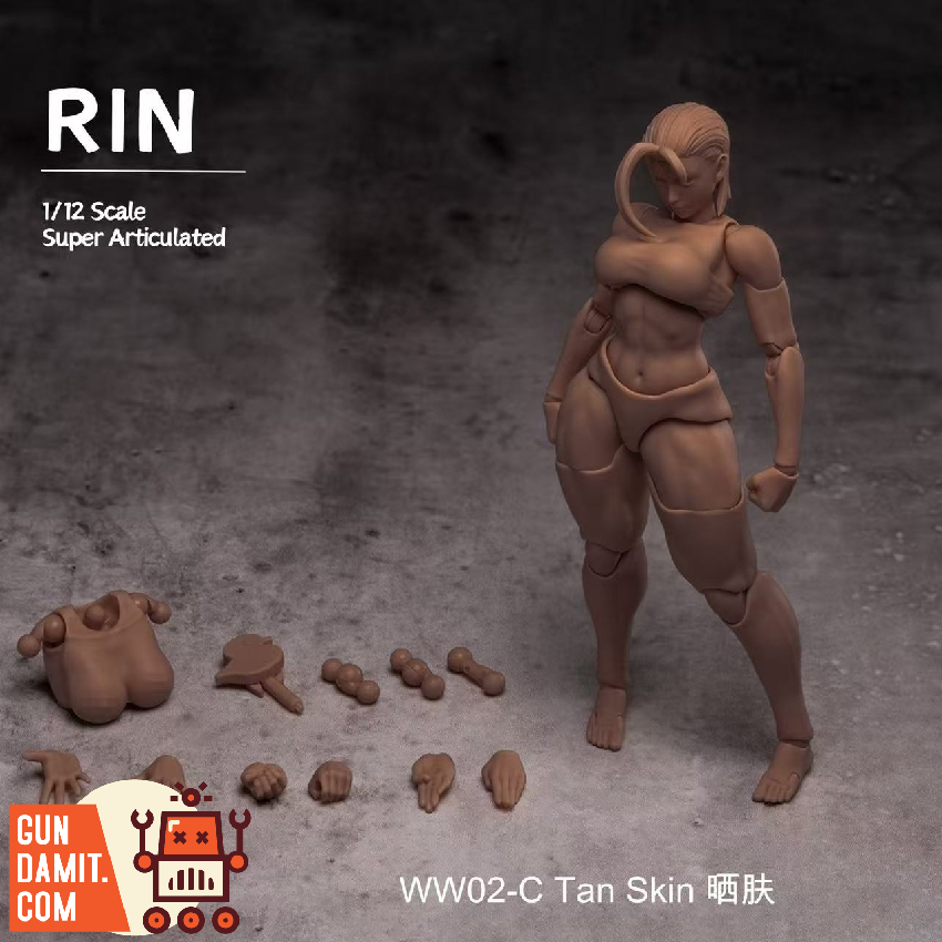 Whale Works WW02-A RIN 1/12 超可動女性素体 Whale Works 1/12 WW02-C Super Articulated Rin | GunDamit.com